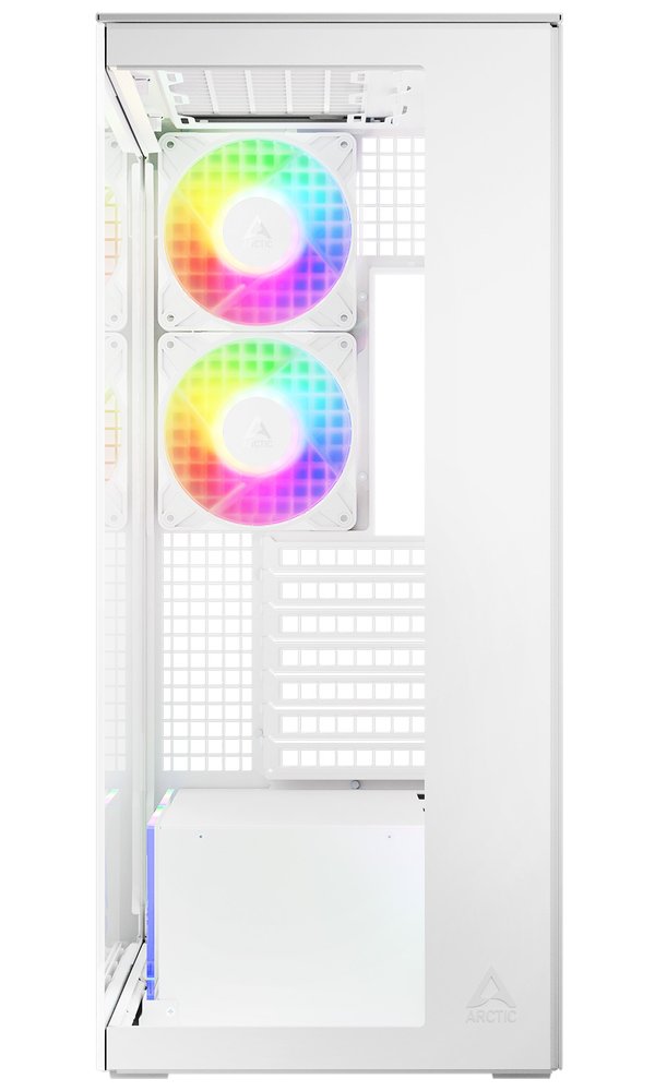 ARCTIC skříň Xtender / E-ATX / 2x120mm ARGB fan / 2xUSB / USB-C / čiré sklo / bílá