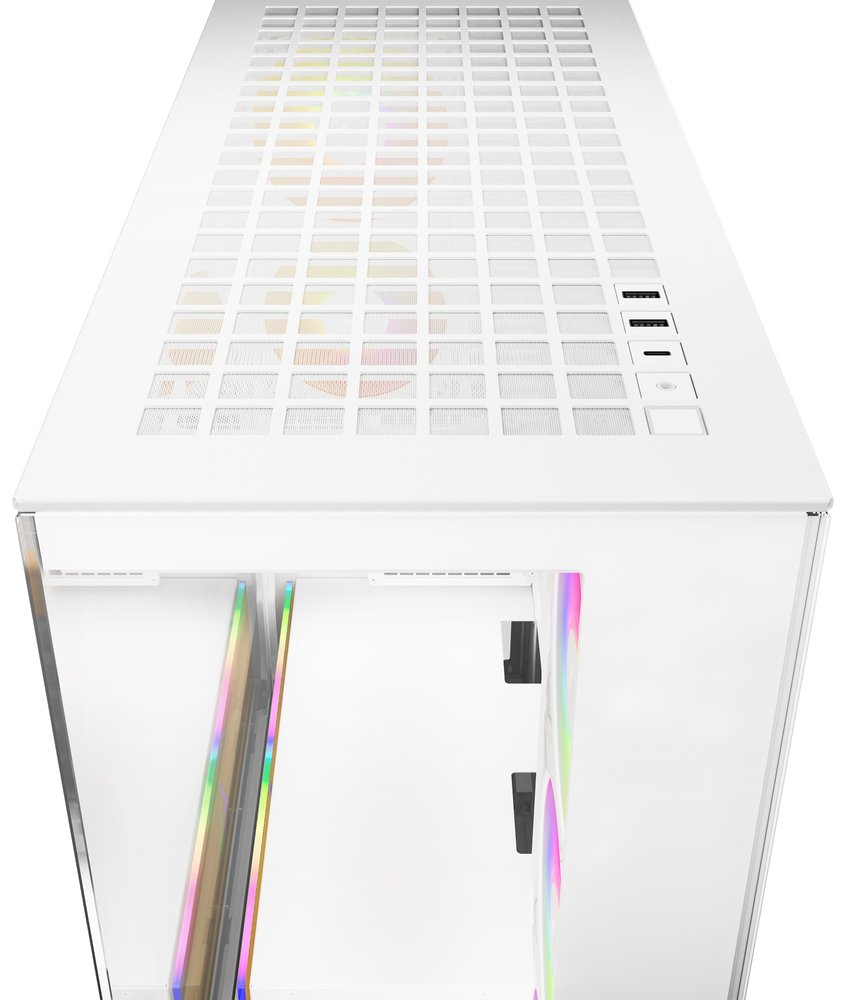 ARCTIC skříň Xtender / E-ATX / 2x120mm ARGB fan / 2xUSB / USB-C / čiré sklo / bílá