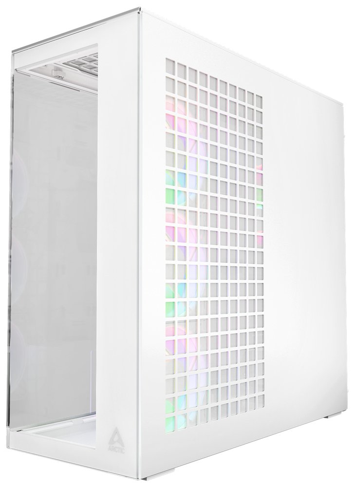 ARCTIC skříň Xtender / E-ATX / 2x120mm ARGB fan / 2xUSB / USB-C / vertical GPU kit / čiré sklo / bílá