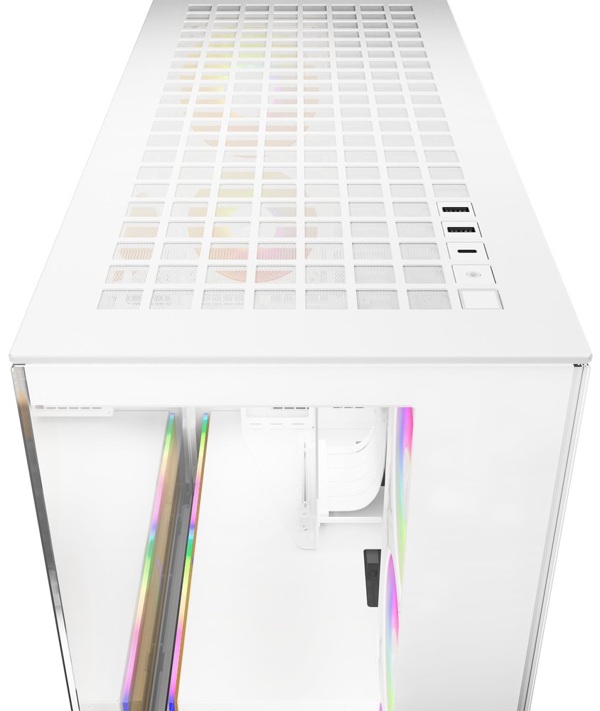 ARCTIC skříň Xtender / E-ATX / 2x120mm ARGB fan / 2xUSB / USB-C / vertical GPU kit / čiré sklo / bílá