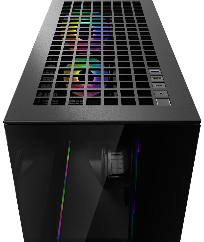 ARCTIC skříň Xtender / E-ATX / 2x120mm ARGB fan / 2xUSB / USB-C / vertical GPU kit / zrcadlové sklo / černá