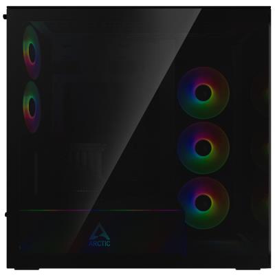 ARCTIC skříň Xtender / E-ATX / 2x120mm ARGB fan / 2xUSB / USB-C / vertical GPU kit / tónované sklo / černá