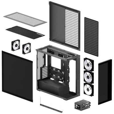 ARCTIC skříň Xtender / E-ATX / 2x120mm ARGB fan / 2xUSB / USB-C / zrcadlové sklo / černá