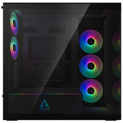 ARCTIC skříň Xtender / E-ATX / 2x120mm ARGB fan / 2xUSB / USB-C / zrcadlové sklo / černá