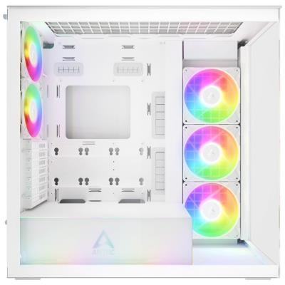 ARCTIC skříň Xtender / E-ATX / 2x120mm ARGB fan / 2xUSB / USB-C / čiré sklo / bílá