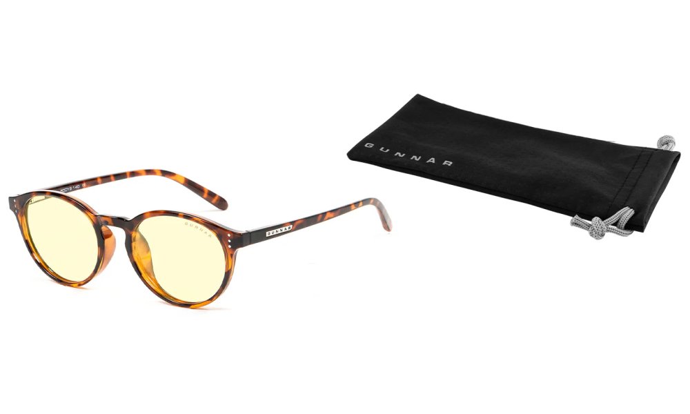 GUNNAR kancelářske/herní dioptrické brýle  ATTACHE READER TORTOISE * jantarová skla * BLF 65 * dioptrie +2