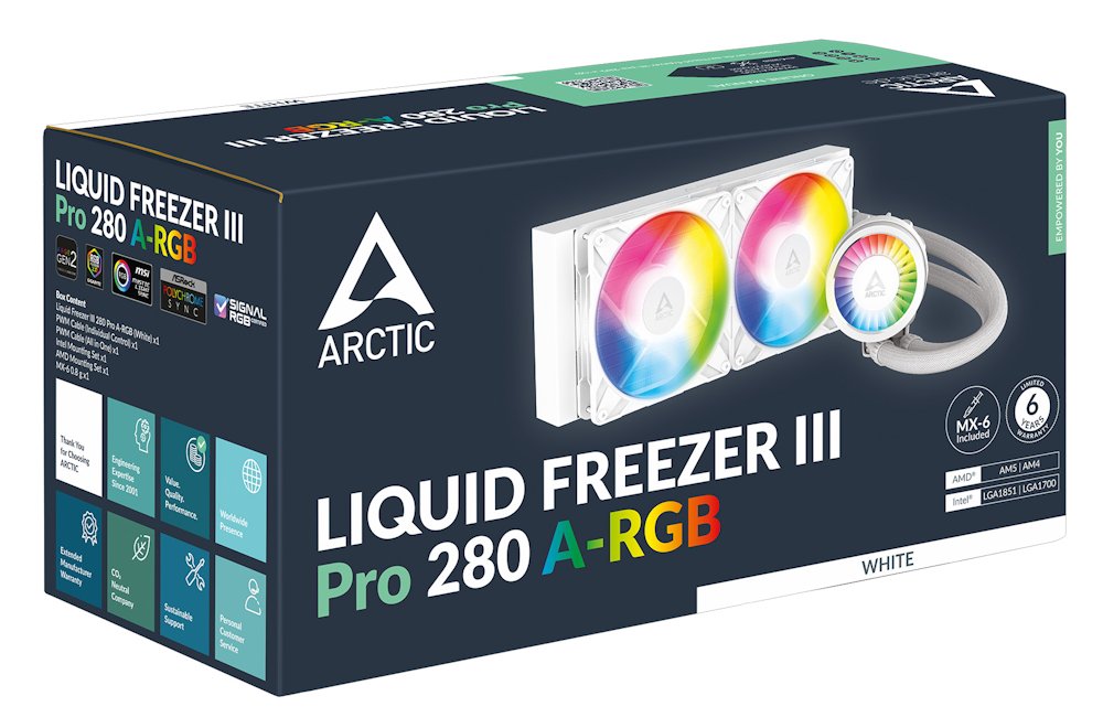ARCTIC vodní chladič Liquid Freezer III Pro 280 ARGB bílý