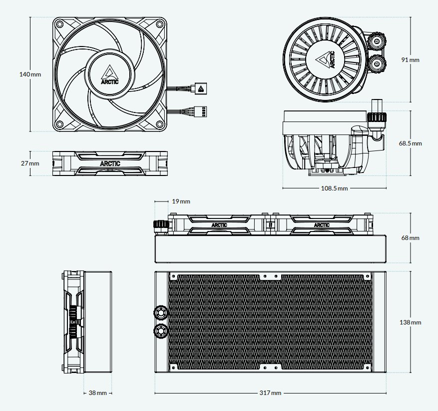 ARCTIC vodní chladič Liquid Freezer III Pro 280 ARGB