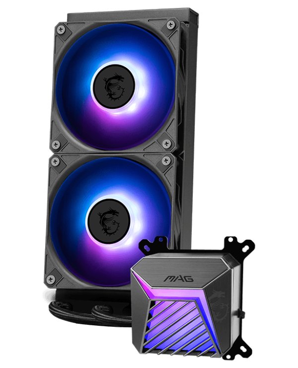 MSI vodní chladič CPU MAG CORELIQUID A15 240/ 2x 120mm ARGB fan