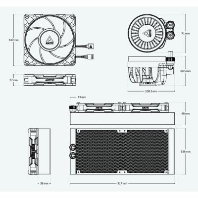 ARCTIC vodní chladič Liquid Freezer III Pro 280 ARGB