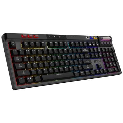 MSI herní klávesnice STRIKE PRO Wireless Silent/ bezdrátová 2,4GHz+BT/ mechanická/ RGB/ USB/ předložka/ CZ+SK layout