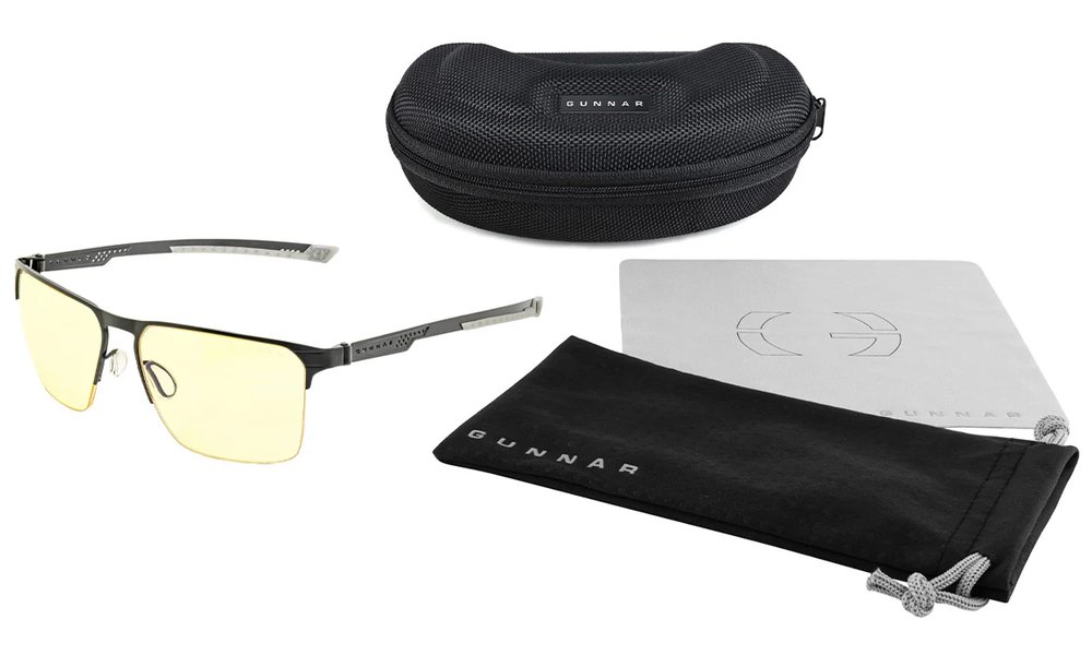 GUNNAR kancelářske/herní brýle ECHO ONYX  jantarová skla BLF 65 GUNNAR focus