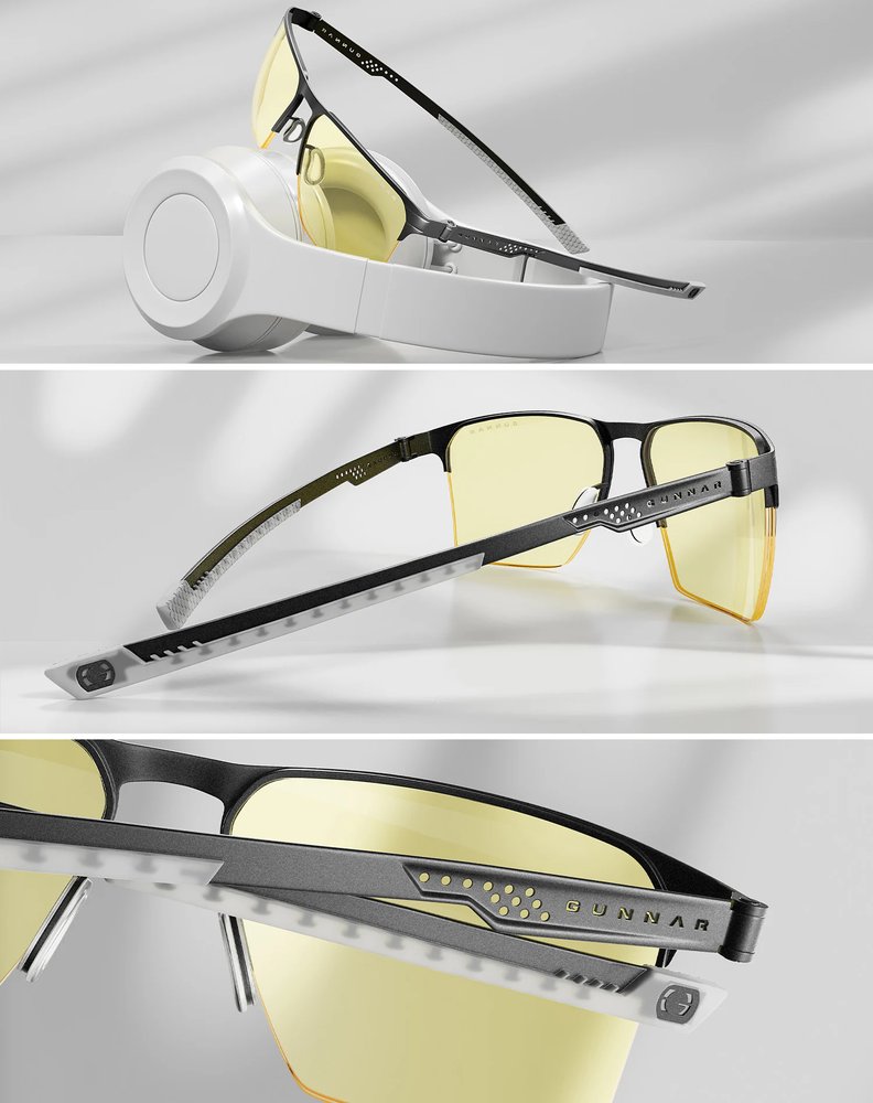 GUNNAR kancelářske/herní brýle ECHO ONYX  jantarová skla BLF 65 GUNNAR focus