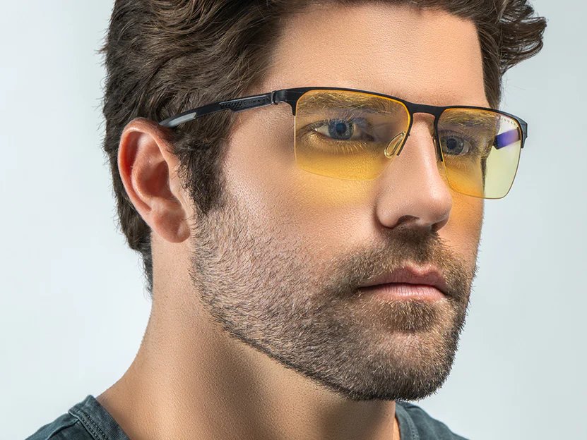 GUNNAR kancelářske/herní brýle ECHO ONYX  jantarová skla BLF 65 GUNNAR focus