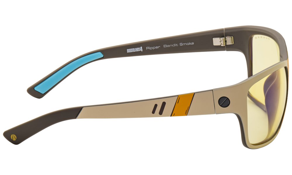 GUNNAR kancelářske/herní brýle BORDERLANDS 4 RIPPER  BANDIT SMOKE  jantarová  skla BLF 65 GUNNAR focus