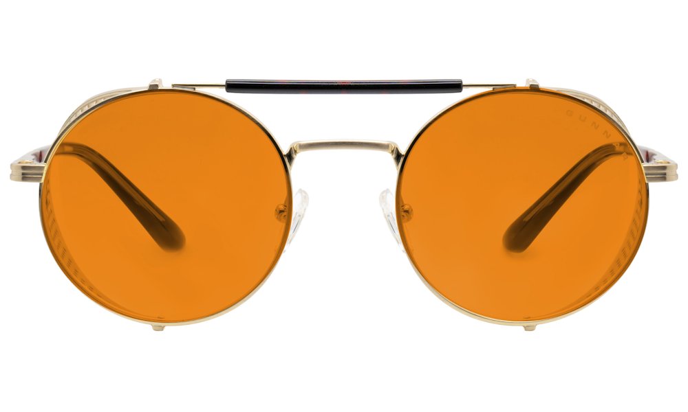 GUNNAR kancelářske/herní brýle BORDERLANDS 4 MOXXI  JACKPOT GOLD  jantarová skla max BLF 98 GUNNAR focus