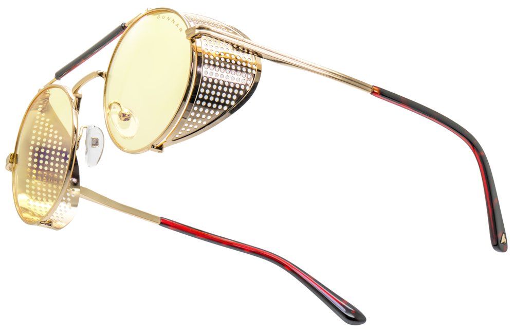 GUNNAR kancelářske/herní brýle BORDERLANDS 4 MOXXI  JACKPOT GOLD  jantarová skla BLF 65 GUNNAR focus