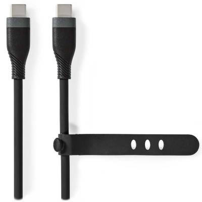 NEDIS kabel USB 2.0/ USB-C zástrčka - USB-C zástrčka/ 60 W/ černý/ box/ 1,5m