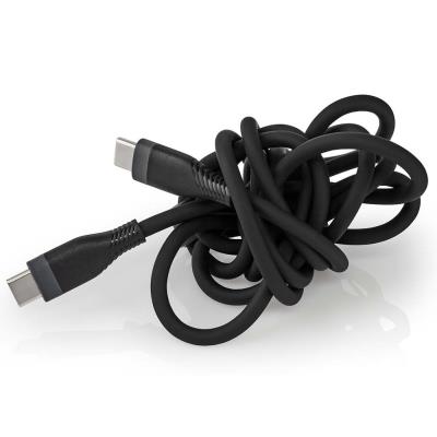 NEDIS kabel USB 2.0/ USB-C zástrčka - USB-C zástrčka/ 60 W/ černý/ box/ 1,5m