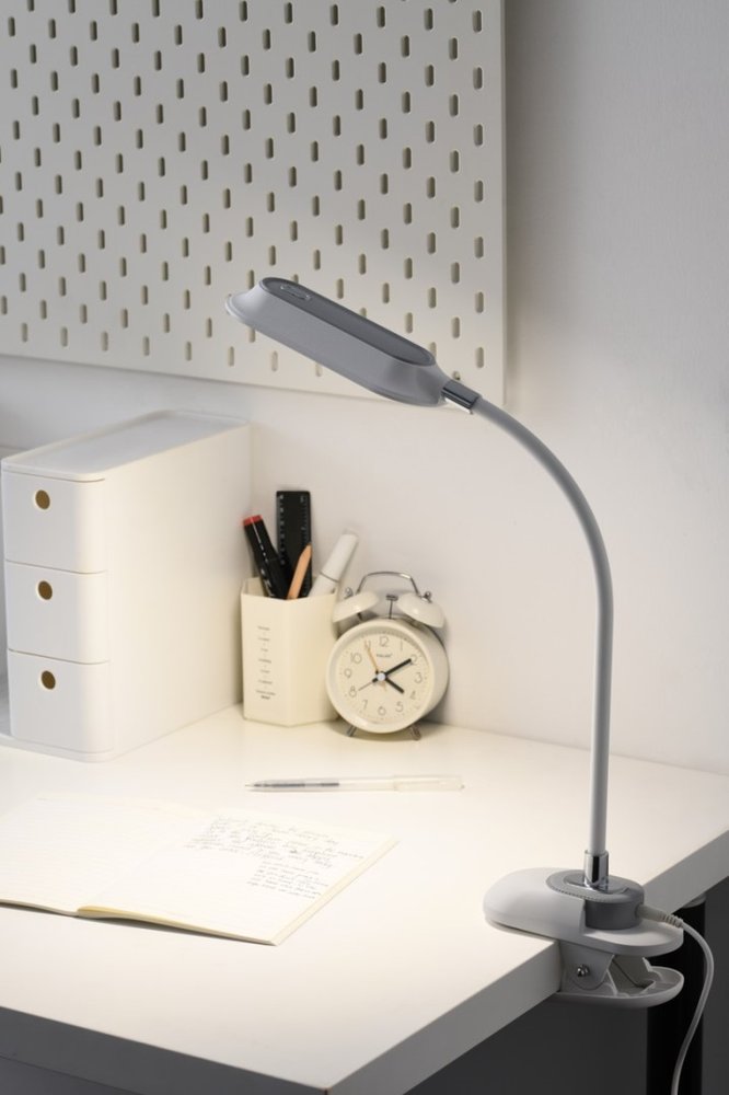 IMMAX LED stolní lampička CLIP/ 7,5W/ DC 12V/1A/ CCT/ IP20/ bílá