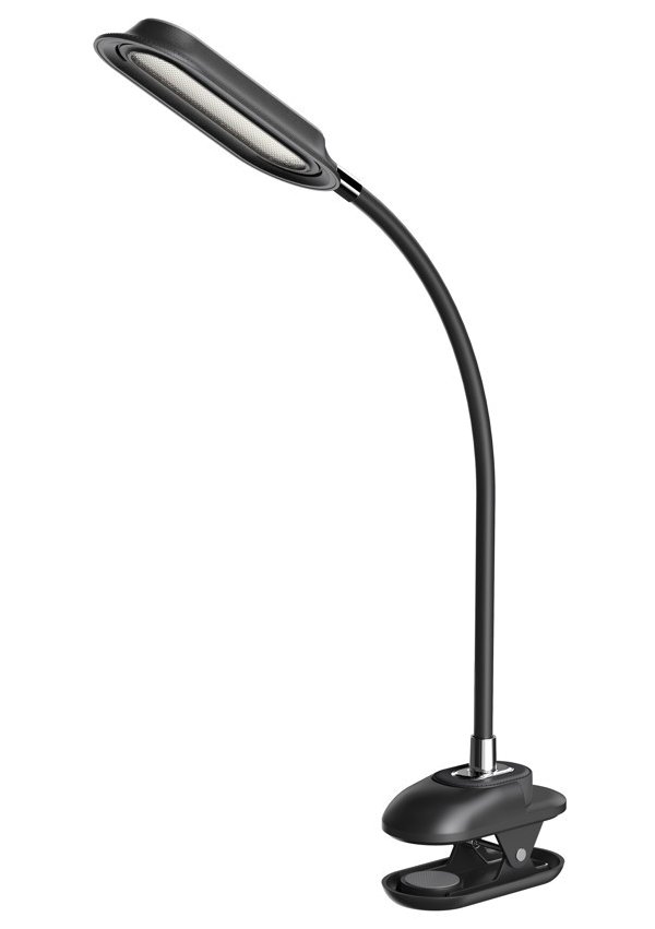 IMMAX LED stolní lampička CLIP/ 7,5W/ DC 12V/1A/ CCT/ IP20/ černá