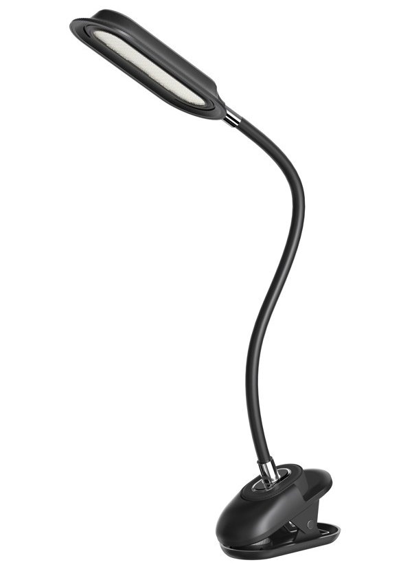 IMMAX LED stolní lampička CLIP/ 7,5W/ DC 12V/1A/ CCT/ IP20/ černá