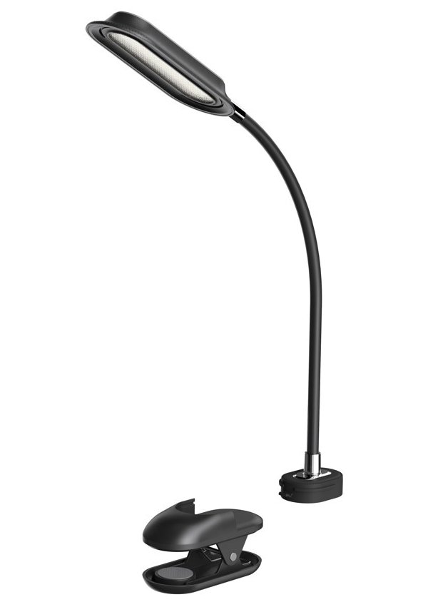 IMMAX LED stolní lampička CLIP/ 7,5W/ DC 12V/1A/ CCT/ IP20/ černá