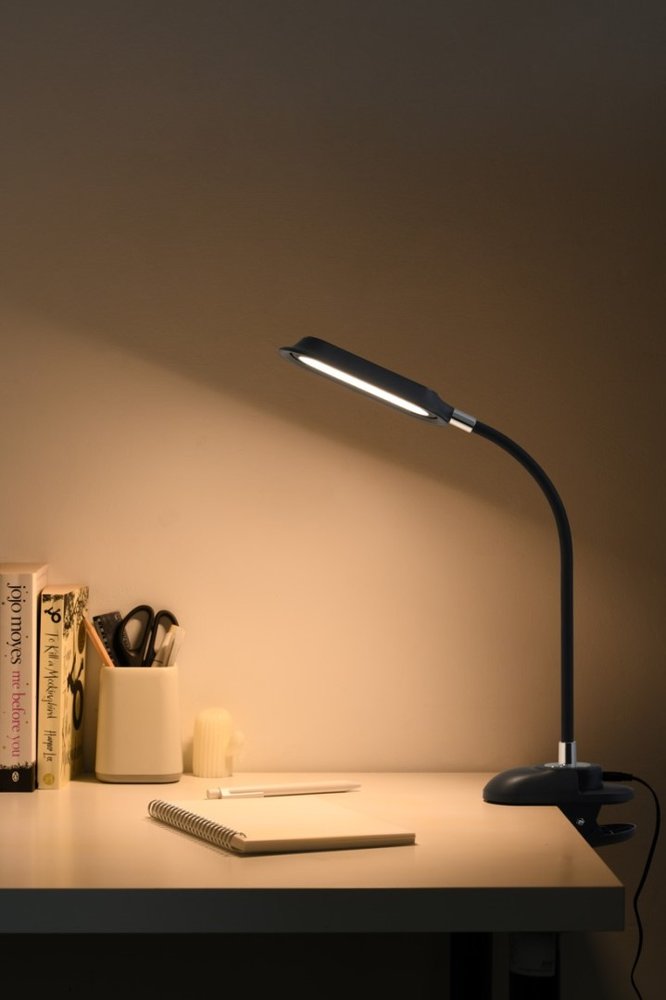 IMMAX LED stolní lampička CLIP/ 7,5W/ DC 12V/1A/ CCT/ IP20/ černá