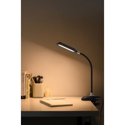 IMMAX LED stolní lampička CLIP/ 7,5W/ DC 12V/1A/ CCT/ IP20/ černá