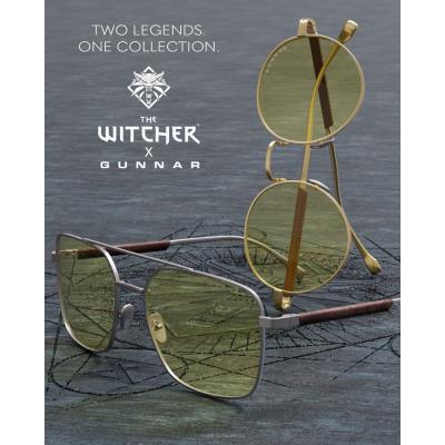 GUNNAR kancelářske/herní brýle  WITCHER CIRI  METEORITE/SADDLE  jantarová skla BLF 65 GUNNAR focus