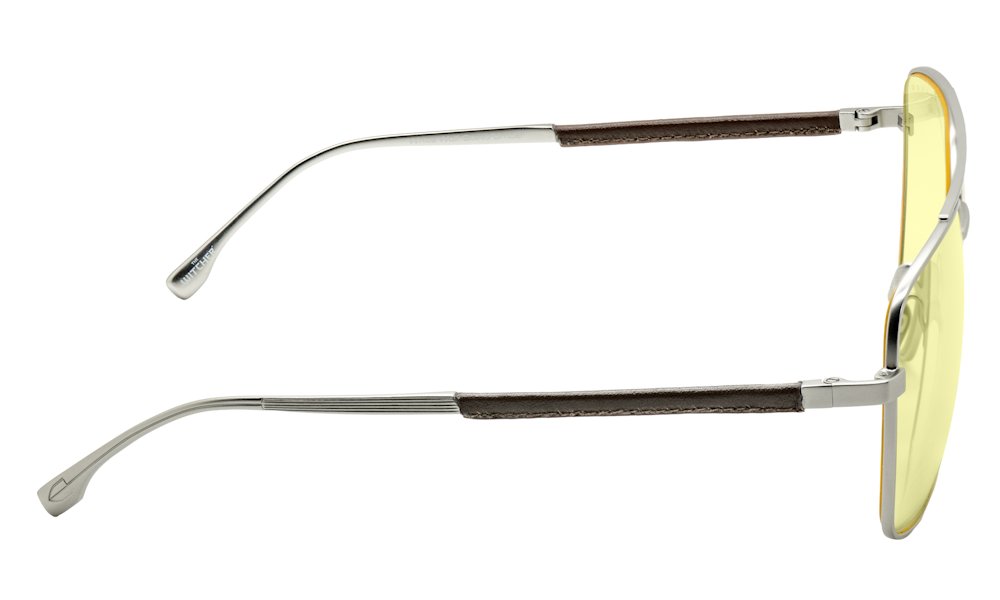 GUNNAR kancelářske/herní brýle  WITCHER WHITE WOLF STEEL/UMBER  jantarová skla BLF 65 GUNNAR focus