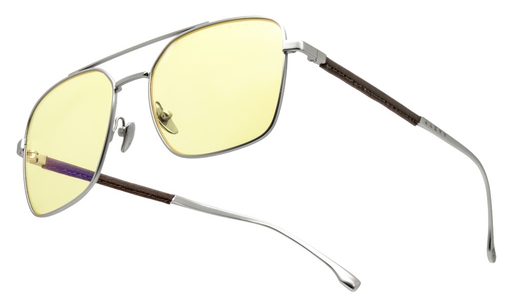 GUNNAR kancelářske/herní brýle  WITCHER WHITE WOLF STEEL/UMBER  jantarová skla BLF 65 GUNNAR focus