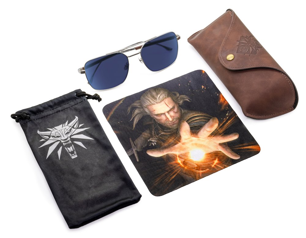 GUNNAR kancelářske/herní brýle  WITCHER WHITE WOLF STEEL/UMBER  sluneční skla BLF 90 NEUTRAL focus