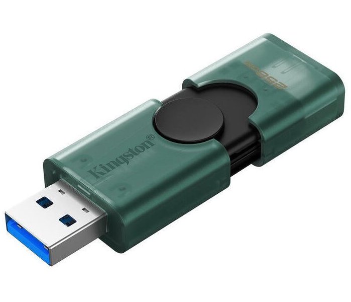 KINGSTON DataTraveler DuoG2 256GB / USB 3.2 Gen1 / USB-A + USB-C / zeleno-černá