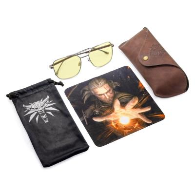 GUNNAR kancelářske/herní brýle  WITCHER WHITE WOLF STEEL/UMBER  jantarová skla BLF 65 GUNNAR focus