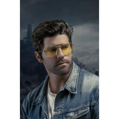 GUNNAR kancelářske/herní brýle  WITCHER WHITE WOLF STEEL/UMBER  jantarová skla BLF 65 GUNNAR focus