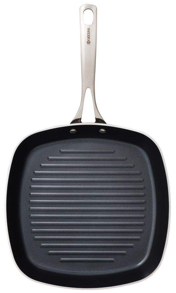 Kyocera Keramická grilovací pánev O26 cm, nerezová rukojeť