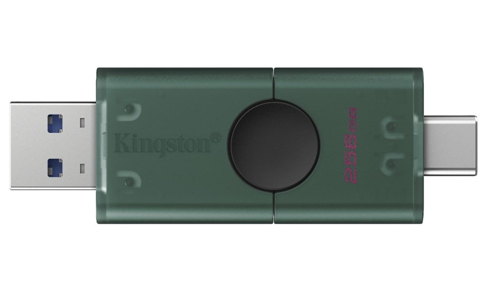 KINGSTON DataTraveler DuoG2 256GB / USB 3.2 Gen1 / USB-A + USB-C / zeleno-černá