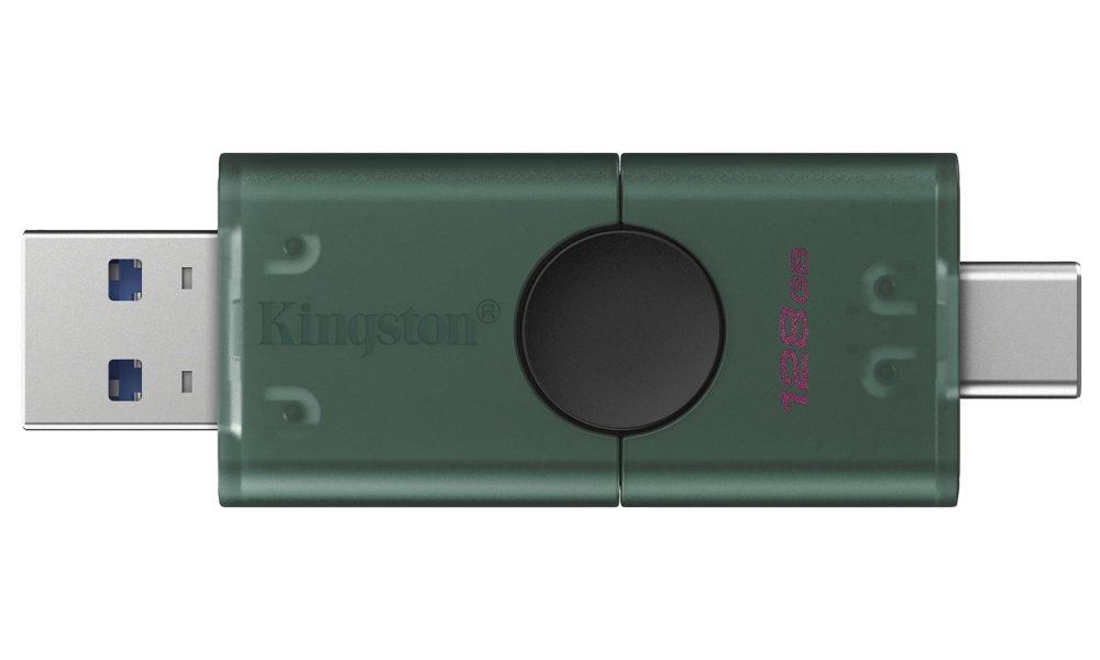 KINGSTON DataTraveler DuoG2 128GB / USB 3.2 Gen1 / USB-A + USB-C / zeleno-černá