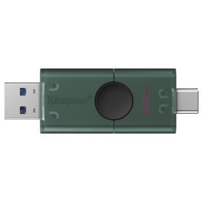 KINGSTON DataTraveler DuoG2 128GB / USB 3.2 Gen1 / USB-A + USB-C / zeleno-černá