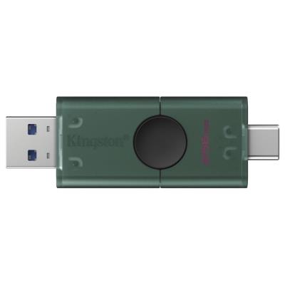KINGSTON DataTraveler DuoG2 256GB / USB 3.2 Gen1 / USB-A + USB-C / zeleno-černá