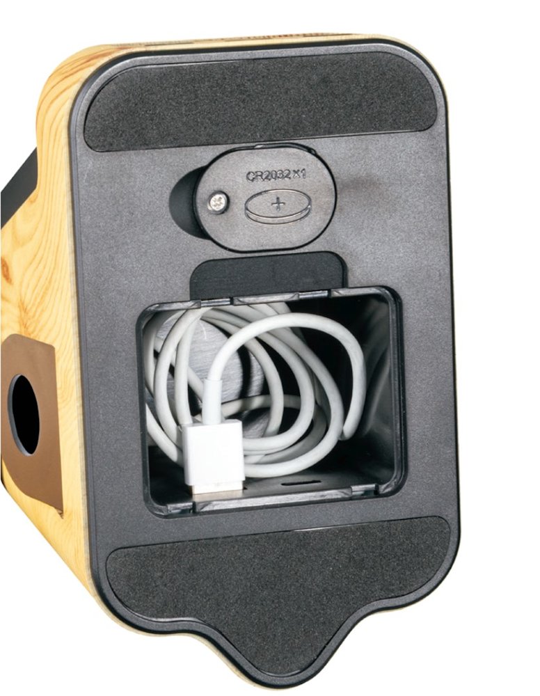 IMMAX LED stolní lampička IDEAL/ Qi nabíjení/ CCT/ 8W/ 800lm/ budík s hodinami/ světlé dřevo/černá