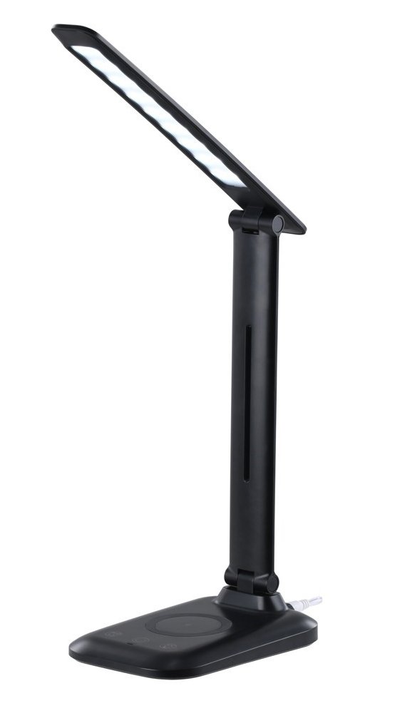 IMMAX LED stolní lampička LUMI/ Qi nabíjení/ 7W/ 300lm/ 12V/2A/ stmívatelná/ černá