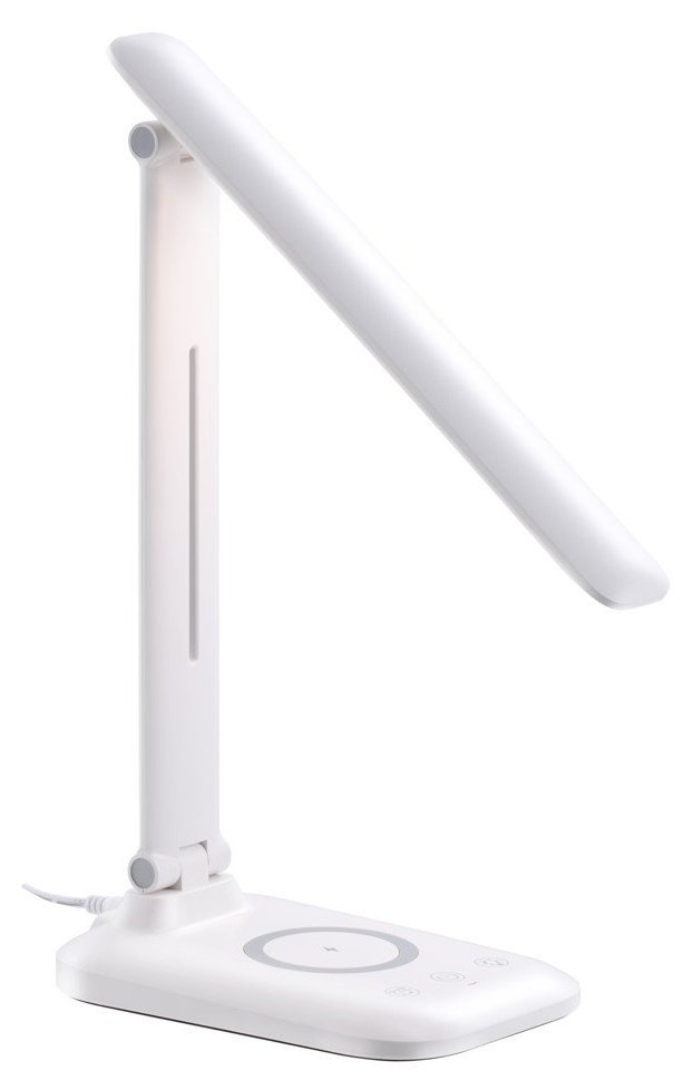 IMMAX LED stolní lampička LUMI/ Qi nabíjení/ 7W/ 300lm/ 12V/2A/ stmívatelná/ bílá