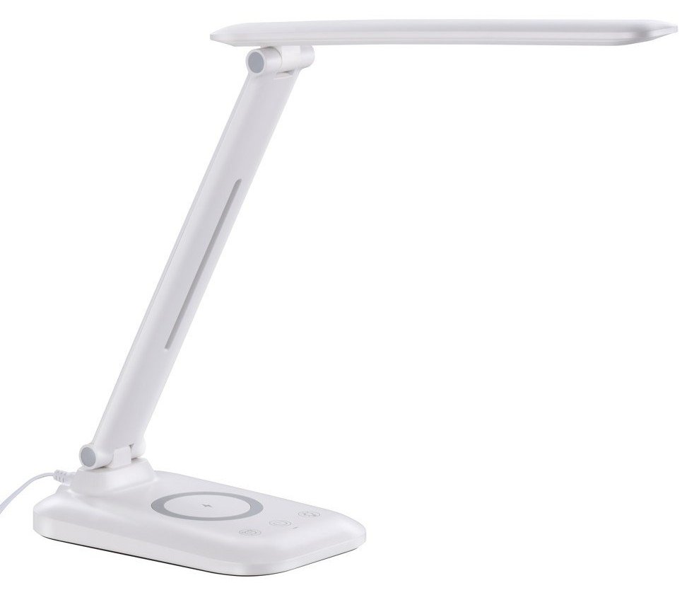 IMMAX LED stolní lampička LUMI/ Qi nabíjení/ 7W/ 300lm/ 12V/2A/ stmívatelná/ bílá