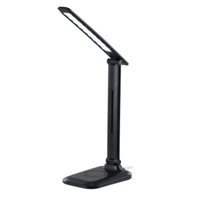 IMMAX LED stolní lampička LUMI/ Qi nabíjení/ 7W/ 300lm/ 12V/2A/ stmívatelná/ černá