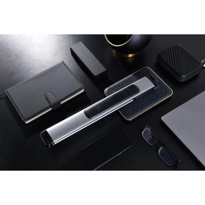 IMMAX LED stolní lampička HERON NEW/ Qi nabíjení/ 8,5W/ DC 12V/2A/ stmívatelná/ sklápěcí rameno/ stříbrná