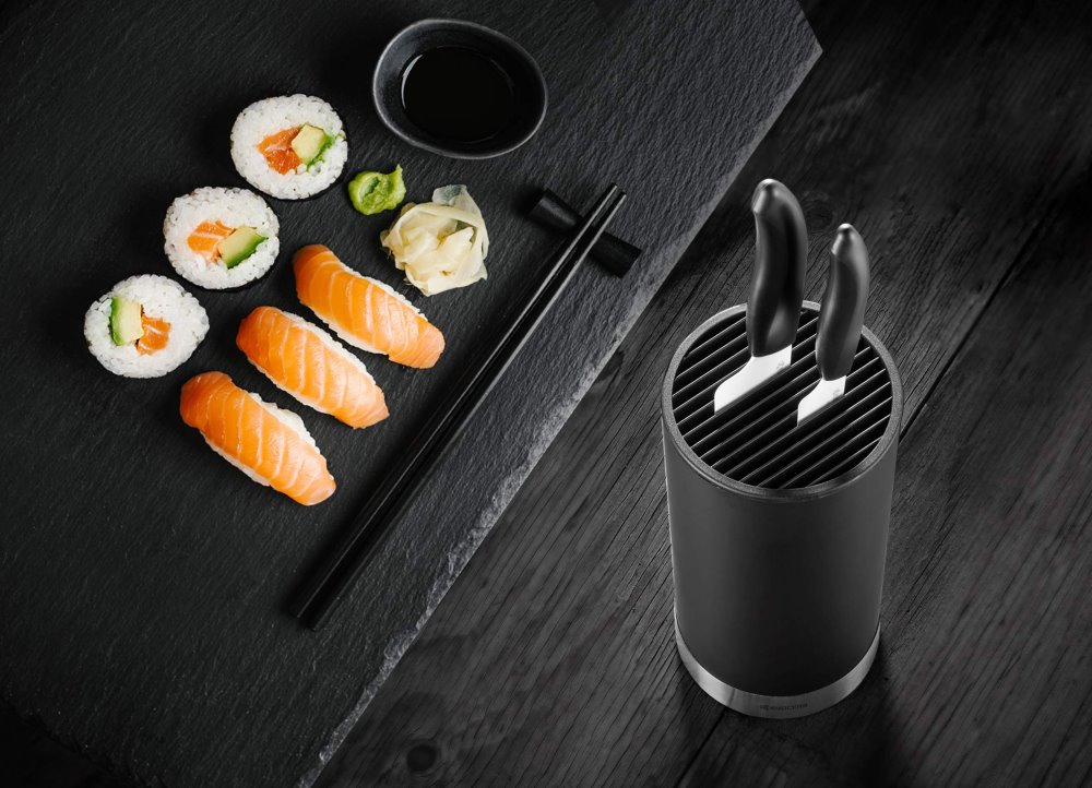 Kyocera Kulatý blok na nože pro 6–8 nožů, Soft Touch, černý