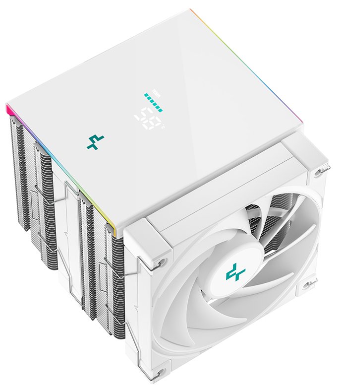 DEEPCOOL chladič AK620 Digital SE / 2x120mm fan / 6x heatpipes / pro Intel i AMD/ digitální display / bílý