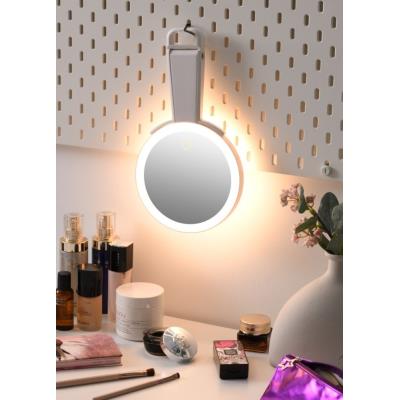 IMMAX LED kosmetické zrcátko SWEET Make up/ oboustranné/ 10x zvětšovací/ CCT/ stojánek na mobil/ bílé